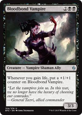 Bloodbond Vampire 104/274
Battle for Zendikar Singles