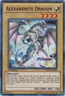 Alexandrite Dragon - PHSW-EN000 - Super Rare 1st Edition
Photon Shockwave 1st Edition Singles