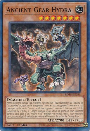 Ancient Gear Hydra - LDS1-EN083 - Common 1st Edition
Legendary Duelists: Season 1 [LDS1] 1st Edition Singles