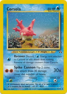 Corsola - 37/75 - Uncommon Unlimited
Neo Discovery Unlimited Singles