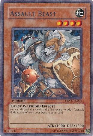 Assault Beast - CRMS-EN024 - Rare 1st Edition Crimson Crisis CRMS 1st Edition Singles