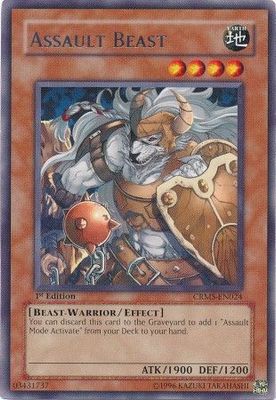 Assault Beast - CRMS-EN024 - Rare 1st Edition Crimson Crisis CRMS 1st Edition Singles