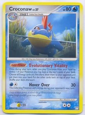 Croconaw - 44/123 - Uncommon Diamond &amp; Pearl: Mysterious Treasures Singles