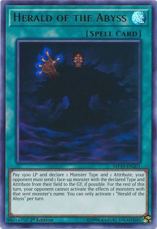 Herald of the Abyss - MP19-EN201 - Ultra Rare 1st Edition
Yu-Gi-Oh! 2019 Mega-Tins: Gold Sarcophagus Tin Mega Pack Singles *Espanol*