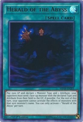 Herald of the Abyss - MP19-EN201 - Ultra Rare 1st Edition
Yu-Gi-Oh! 2019 Mega-Tins: Gold Sarcophagus Tin Mega Pack Singles *Espanol*