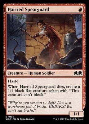 Harried Spearguard 0135 Wilds of Eldraine Singles (Español)