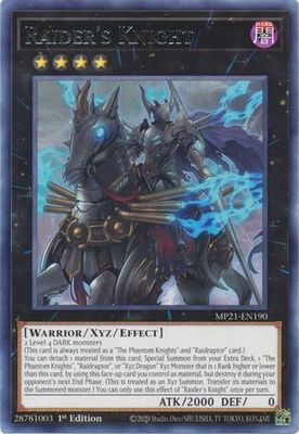 Raider&#39;s Knight - MP21-EN190 - Rare 1st Edition 2021 Mega-Tin: Ancient Battles 1st Edition Singles