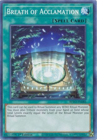Breath of Acclamation - BLVO-EN086 - Common 1st Edition Blazing Vortex 1st Edition Singles (Espanol)