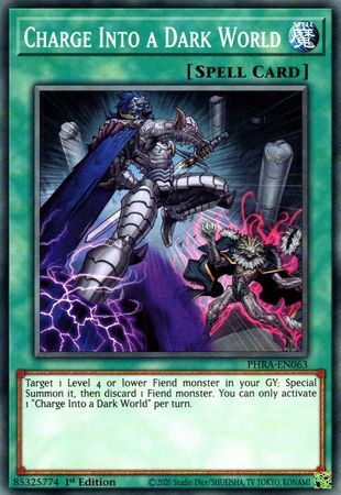 Charge Into a Dark World - PHRA-EN063 - Common 1st Edition Phantom Rage 1st Edition Singles [PHRA] (espanol)