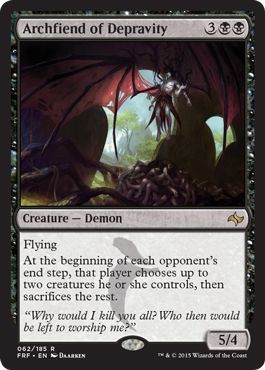 Archfiend of Depravity 062/185
Fate Reforged Singles