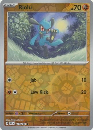 Riolu - 112/198 - Common Reverse Holo
Scarlet &amp; Violet (Base Set) Reverse Holo Singles