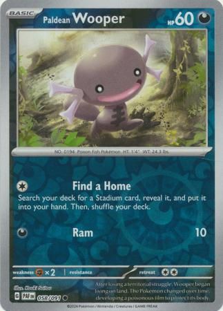 Paldean Wooper - 058/091 - Common Reverse Holo Scarlet &amp; Violet: Paldean Fates Reverse Holo Singles