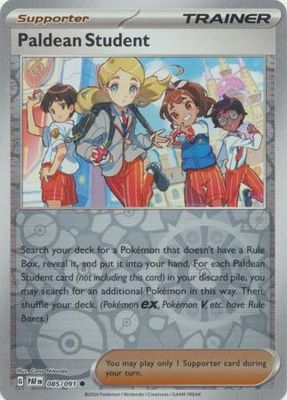 Paldean Student - 085/091 - Common Reverse Holo Scarlet &amp; Violet: Paldean Fates Reverse Holo Singles