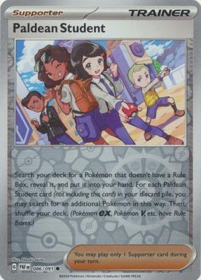 Paldean Student - 086/091 - Common Reverse Holo Scarlet &amp; Violet: Paldean Fates Reverse Holo Singles