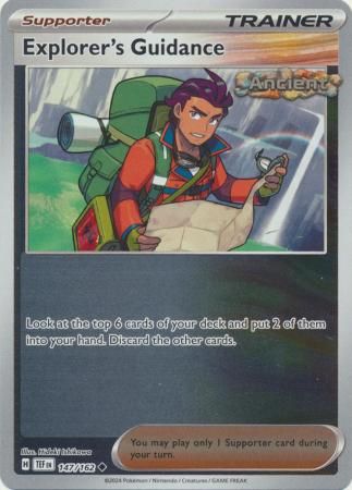 Explorer&#39;s Guidance - 147/162 - Uncommon Reverse Holo
Scarlet &amp; Violet: Temporal Forces Reverse Holo Singles
