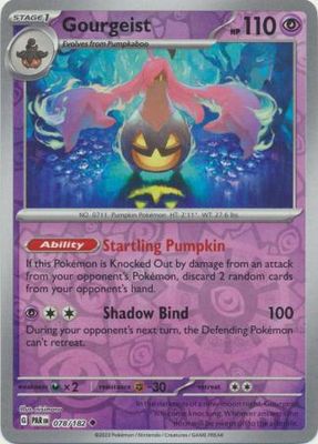 Gourgeist - 078/182 - Uncommon Reverse Holo
Scarlet &amp; Violet: Paradox Rift Reverse Holo Singles