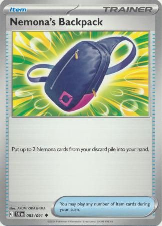 Nemona&#39;s Backpack - 083/091 - Uncommon Scarlet &amp; Violet: Paldean Fates Singles
