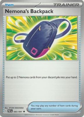 Nemona&#39;s Backpack - 083/091 - Uncommon Scarlet &amp; Violet: Paldean Fates Singles