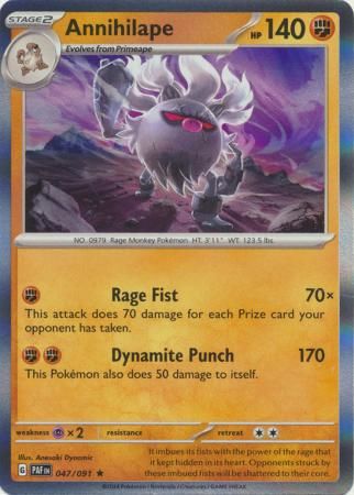 Annihilape - 047/091 - Holo Rare Scarlet &amp; Violet: Paldean Fates Singles