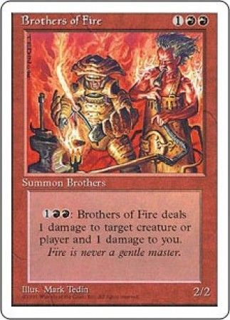 Brothers of Fire MTG 4th Edition (Magic Cards) Singles