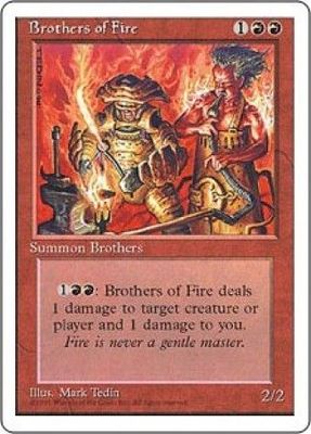 Brothers of Fire MTG 4th Edition (Magic Cards) Singles