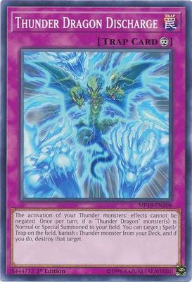 Thunder Dragon Discharge - MP19-EN208 - Common 1st Edition Yu-Gi-Oh! 2019 Mega-Tins: Gold Sarcophagus Tin Mega Pack Singles (espanol)