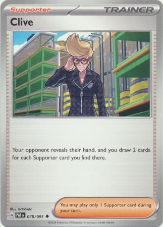 Clive - 078/091 - Uncommon Scarlet &amp; Violet: Paldean Fates Singles