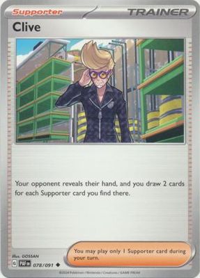 Clive - 078/091 - Uncommon Scarlet &amp; Violet: Paldean Fates Singles