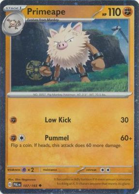 Primeape - 107/193 - Holo Promo
Pokemon Promo Cards