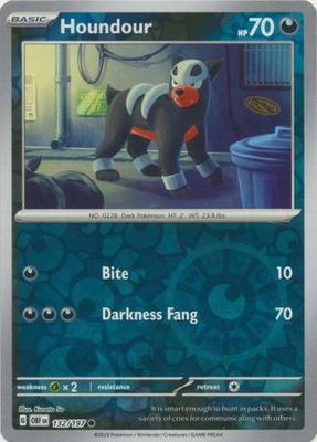 Houndour - 132/197 - Common Reverse Holo
Scarlet &amp; Violet: Obsidian Flames Reverse Holo Singles