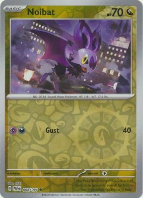 Noibat - 068/091 - Common Reverse Holo Scarlet &amp; Violet: Paldean Fates Reverse Holo Singles
