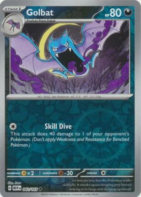 Golbat - 042/165 - Uncommon Reverse Holo Scarlet &amp; Violet 151 Reverse Holo Singles