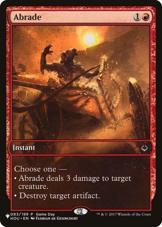 Abrade Game Day Promo 083/199 - The List
The List Singles(Español)