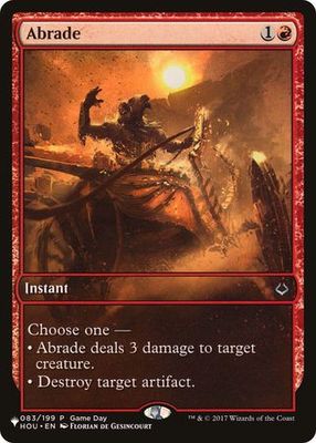 Abrade Game Day Promo 083/199 - The List
The List Singles(Español)