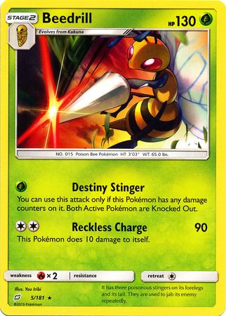 Beedrill - 5/181 - Rare
Sun &amp; Moon: Team Up Singles