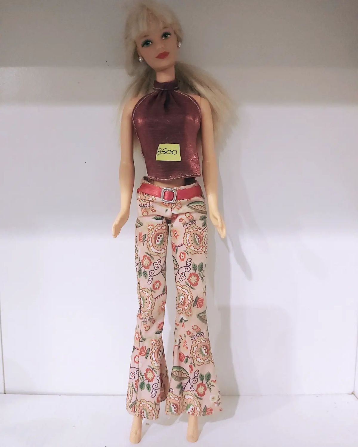 TS Muñeca  barbie retro vintage Colorful Floral Print Pants.