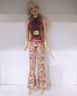 TS Muñeca  barbie retro vintage Colorful Floral Print Pants.