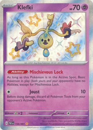 SJ Klefki - 159/091 - Shiny Rare
Scarlet &amp; Violet: Paldean Fates Singles