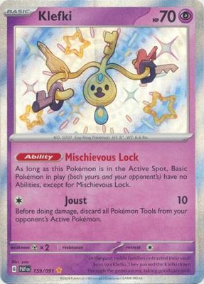 SJ Klefki - 159/091 - Shiny Rare
Scarlet &amp; Violet: Paldean Fates Singles
