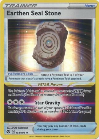 Earthen Seal Stone - 154/195 - Holo Rare
Sword &amp; Shield: Silver Tempest Singles