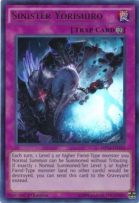 Sinister Yorishiro - MP14-EN182 - Ultra Rare 1st Edition
Yu-Gi-Oh! 2014 Mega-Tins Singles