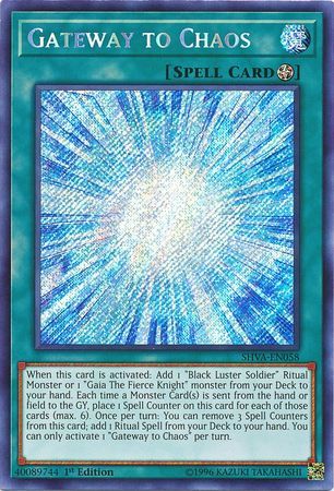 Gateway to Chaos - SHVA-EN058 - Secret Rare 1st Edition Shadows in Valhalla 1st Edition Singles