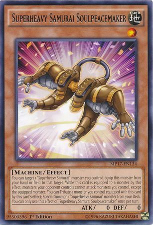 Superheavy Samurai Soulpeacemaker - MP17-EN134 - Rare 1st Edition
2017 Mega-Tins 1st Edition Singles *Espanol*