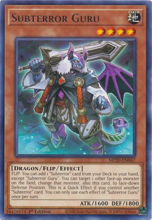 Subterror Guru - MP20-EN047 - Rare 1st Edition 2020 Mega-Tin: Lost Memories 1st Edition Singles