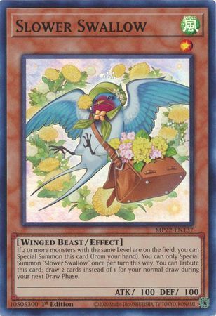 Slower Swallow - MP22-EN137 - Super Rare 1st Edition 2022 Mega-Tin: Pharaoh&#39;s Gods 1st Edition Singles