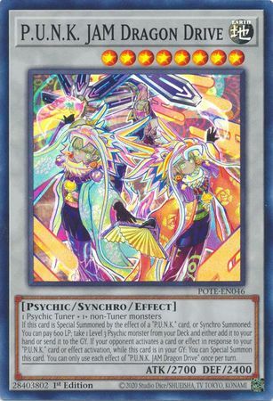 SJ P.U.N.K. JAM Dragon Drive - POTE-EN046 - Super Rare 1st Edition Power of the Elements 1st Edition Singles (Espanol)