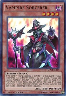 Vampire Sorcerer - MP14-EN151 - Ultra Rare 1st Edition
Yu-Gi-Oh! 2014 Mega-Tins Singles