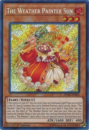 The Weather Painter Sun - SPWA-EN032 - Secret Rare 1st Edition Spirit Warriors Singles (Español)