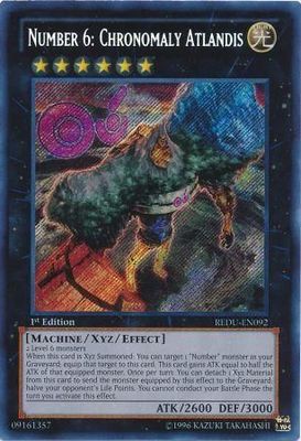 Number 6: Chronomaly Atlandis - REDU-EN092 - Secret Rare 1st Edition
Return of the Duelist 1st Edition Singles