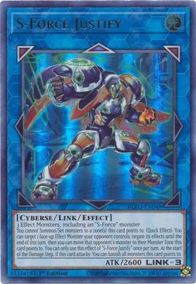S-Force Justify - BLVO-EN048 - Ultra Rare 1st Edition Blazing Vortex 1st Edition Singles *Espanol*
